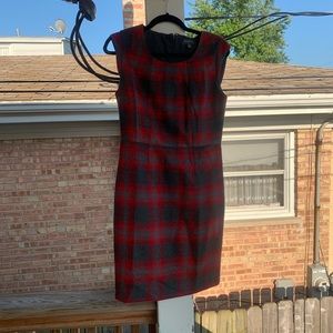 The Limited Wool Plaid Shift Dress